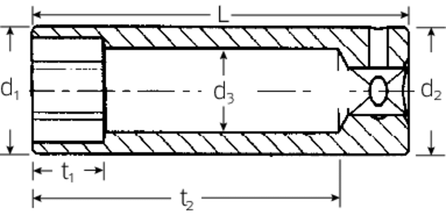 STAHLWILLE 40L Nuss / Steckschlüsseleinsatz LANG 4,5mm Antrieb 6,3mm (1/4") - 01020045