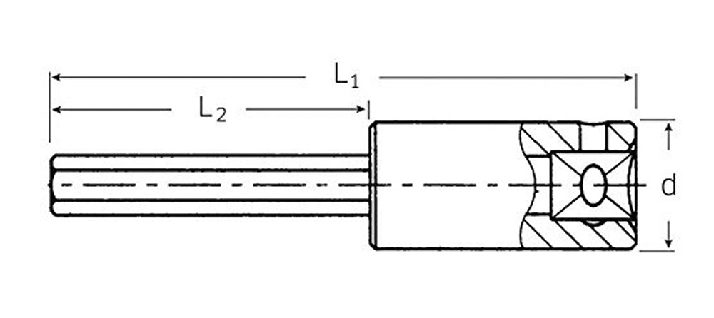 STAHLWILLE 44 INHEX Schraubendrehereinsatz 5mm Antrieb 6,3mm (1/4") 01050005