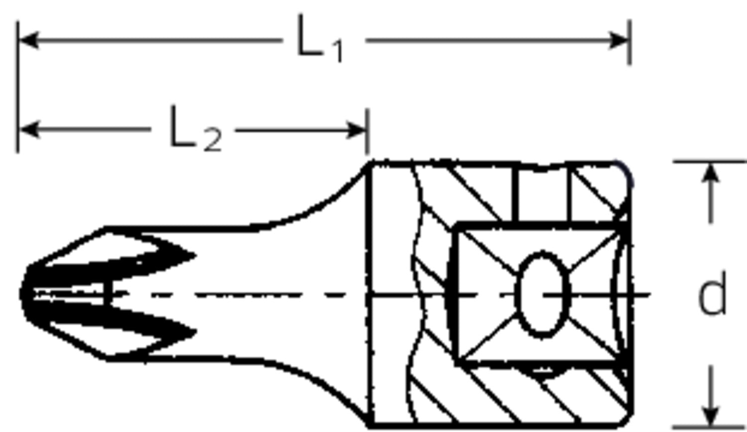 STAHLWILLE 44PZ Schraubendreheinsatz Kreuzschlitz PZ Gr. 1 Antrieb 6,3mm (1/4") - 01300001