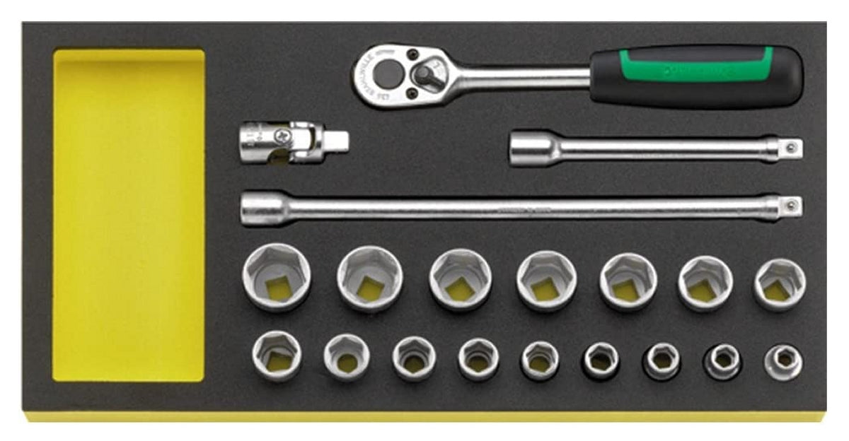 STAHLWILLE TCS 456/16/4 MF Werkzeugsortiment Einlage 20 teilig Antrieb 10mm (3/8") - 96830357