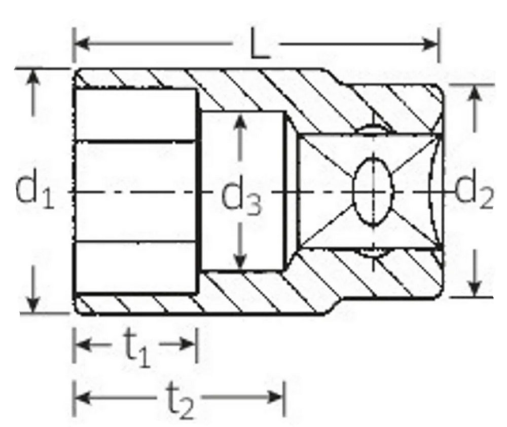 STAHLWILLE 456 Steckschlüsseleinsatz Schlüsselweite 9mm Antrieb 10mm (3/8") - 02110009