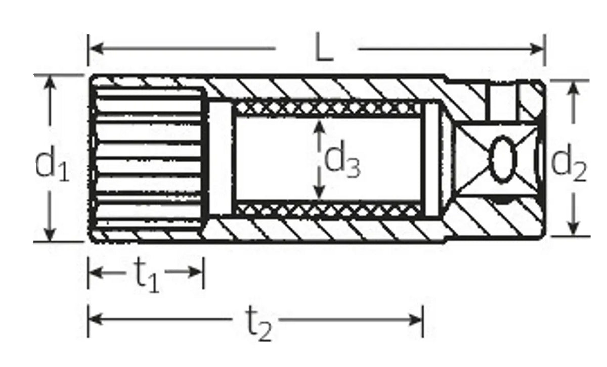 STAHLWILLE 4600 16mm / 5/8" Zündkerzennuss Antrieb 10mm (3/8") - 02120036