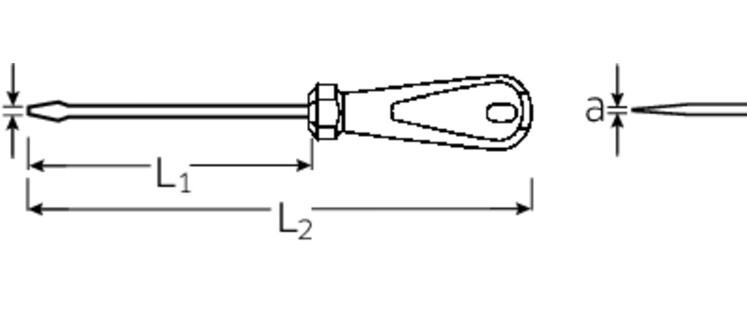 STAHLWILLE 4820 Schlitzschraubendreher 0,6 x 3,5 x 75mm 3K DRALL - 48201035