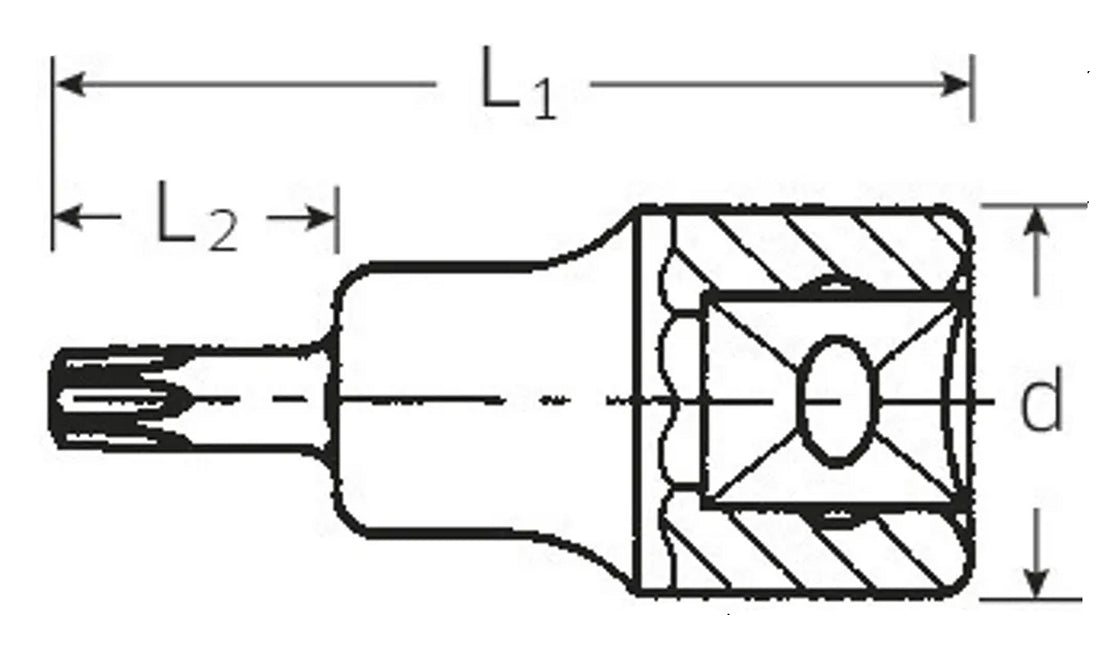 STAHLWILLE 49TX TORX Schraubendreheinsatz T15 Antrieb 10mm (3/8") - 02100015