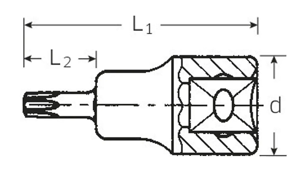 STAHLWILLE 49X Vielzahn XZN Schraubendrehereinsatz M5 Antrieb 10mm (3/8") - 02060005