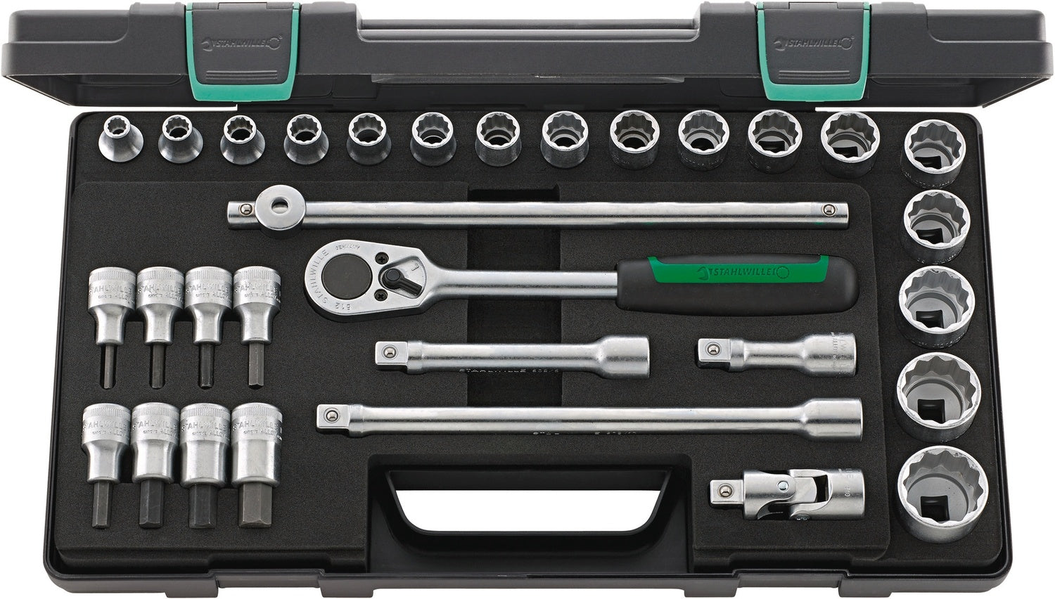 STAHLWILLE 50/54/25/6 Steckschlüssel Garnitur - Antrieb 12,5mm (1/2") 31 teilig - 96031439