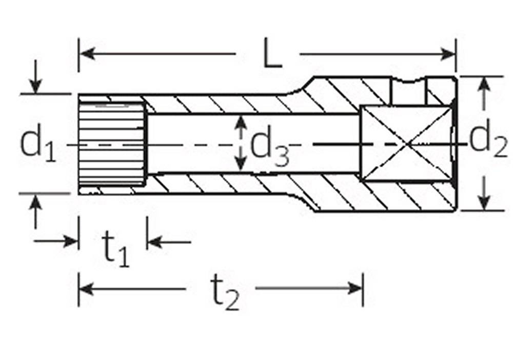 STAHLWILLE 50aPLSP Nuss 7/16" für Spline-Drive Schrauben Antrieb 12,5mm (1/2") - 03013028