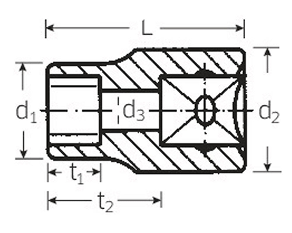 STAHLWILLE 50TX E18 TORX E-Profil Steckschlüsseleinsatz Nuss Antrieb 12,5mm (1/2") - 03270018