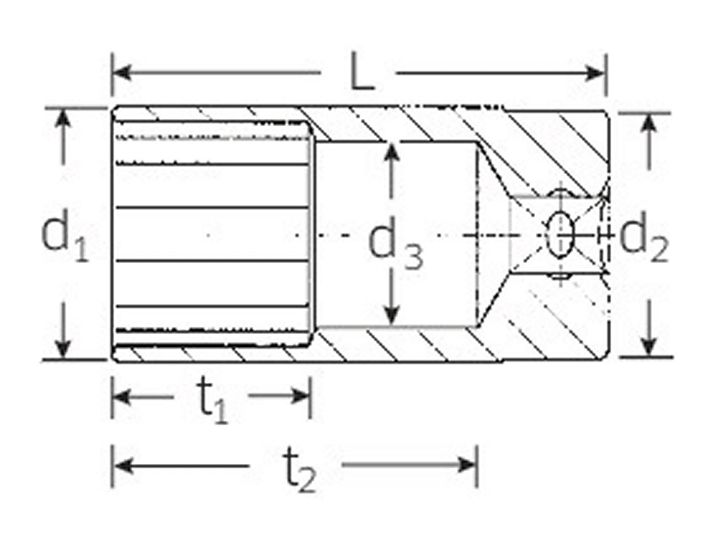 STAHLWILLE 51S Steckschlüsseleinsatz 17mm Antrieb 12,5mm (1/2") - 03240017