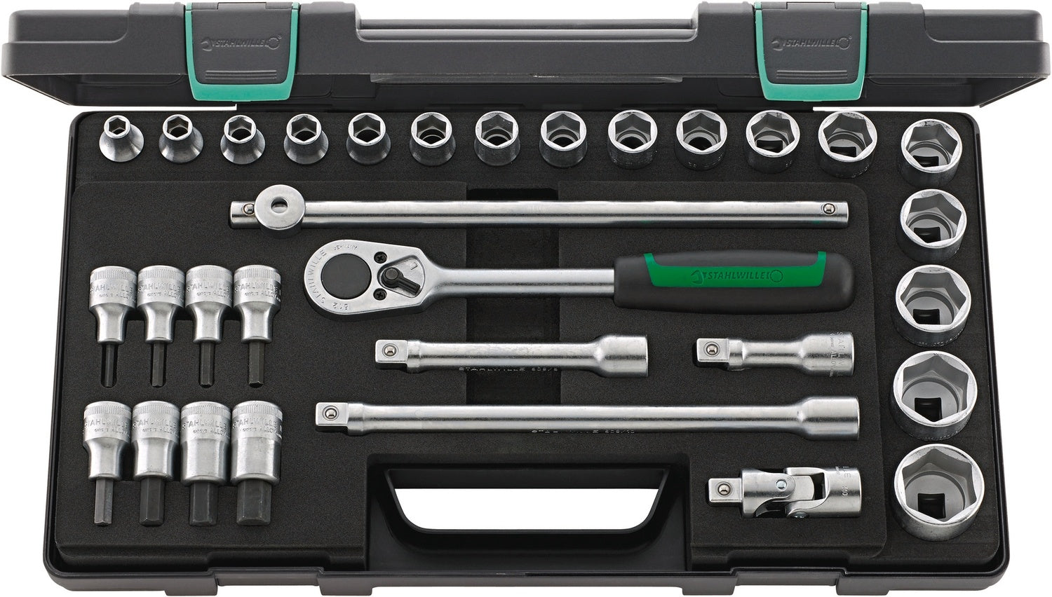 STAHLWILLE 52/54/25/6 Steckschlüssel Garnitur Antrieb 12,5mm (1/2") 31 teilig - 96031239
