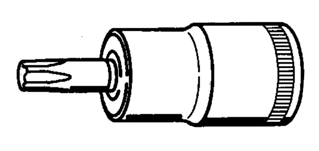 STAHLWILLE 54TX TORX Bit Einsatz T27 ohne Bohrung Antrieb 12,5mm (1/2") - 03100027