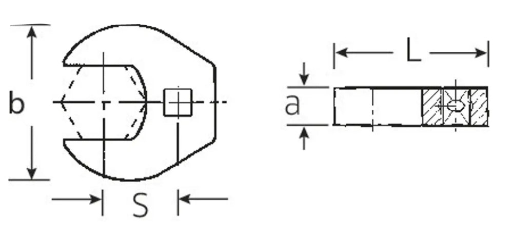 STAHLWILLE 540a HD 1 7/16" ZOLL CROW-FOOT Schlüssel Antrieb 10mm (3/8") - 02501062