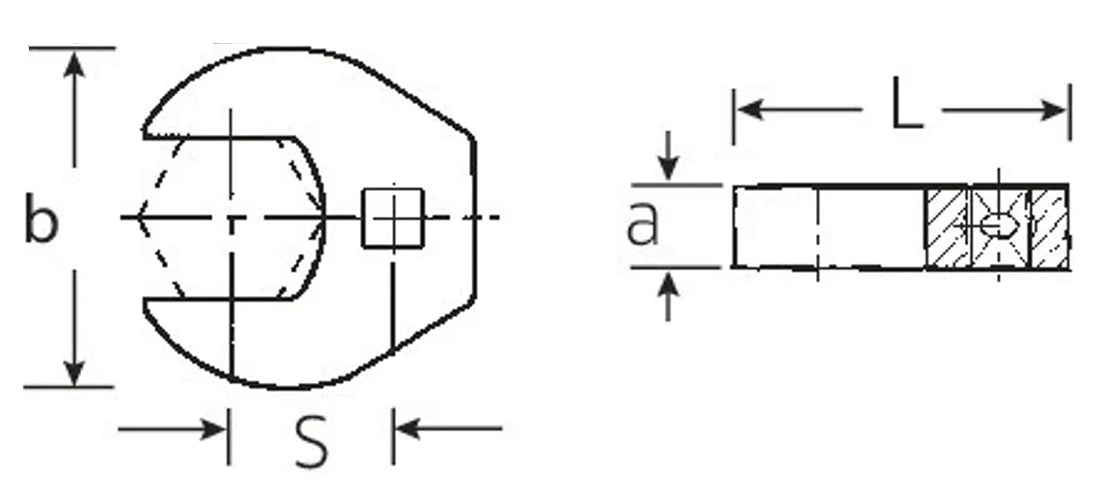 STAHLWILLE 540a HD 1 1/2" CROW-FOOT Schlüssel Antrieb 12,5mm (1/2") - 03501064