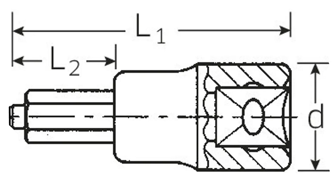 STAHLWILLE 54IC INHEX Innensechskant mit Zapfen 5mm Antrieb 12,5mm (1/2") - 03070005
