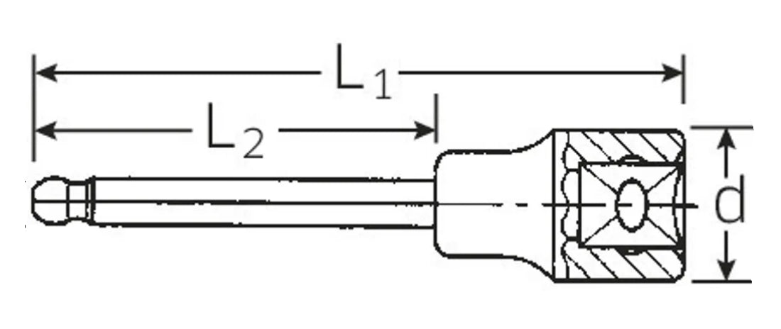 STAHLWILLE 54KK INHEX Innensechskant Einsatz 8mm Antrieb 12,5mm (1/2") - 03280008