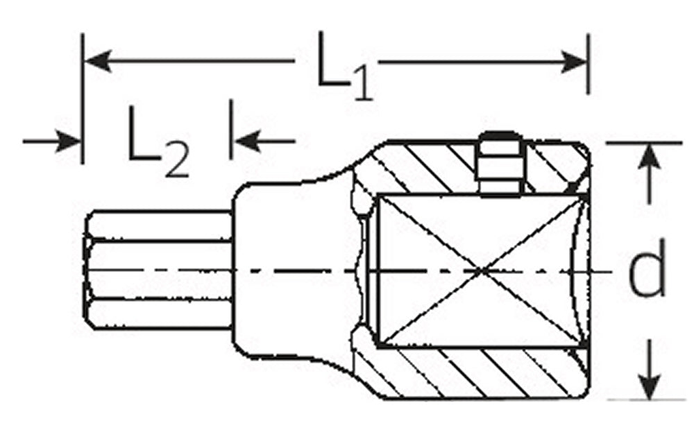 STAHLWILLE 59TX T70 TORX Schraubendrehereinsatz Antrieb 20mm (3/4") - 05100070