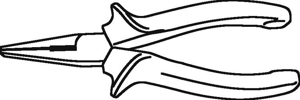 STAHLWILLE 6509 Flachzange lang mit Schneide Länge 160mm - 65095160