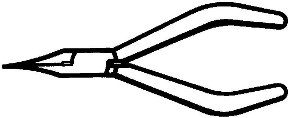STAHLWILLE 6511 Justierzange Form A flach spitz Länge 140mm - 65115135