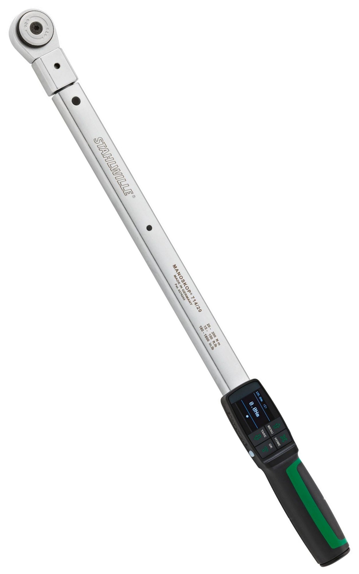 STAHLWILLE 714R/20 Drehwinkel Drehmomentschlüssel MANOSKOP® mit Einsteckwerkzeug Umschaltknarre - 96501020