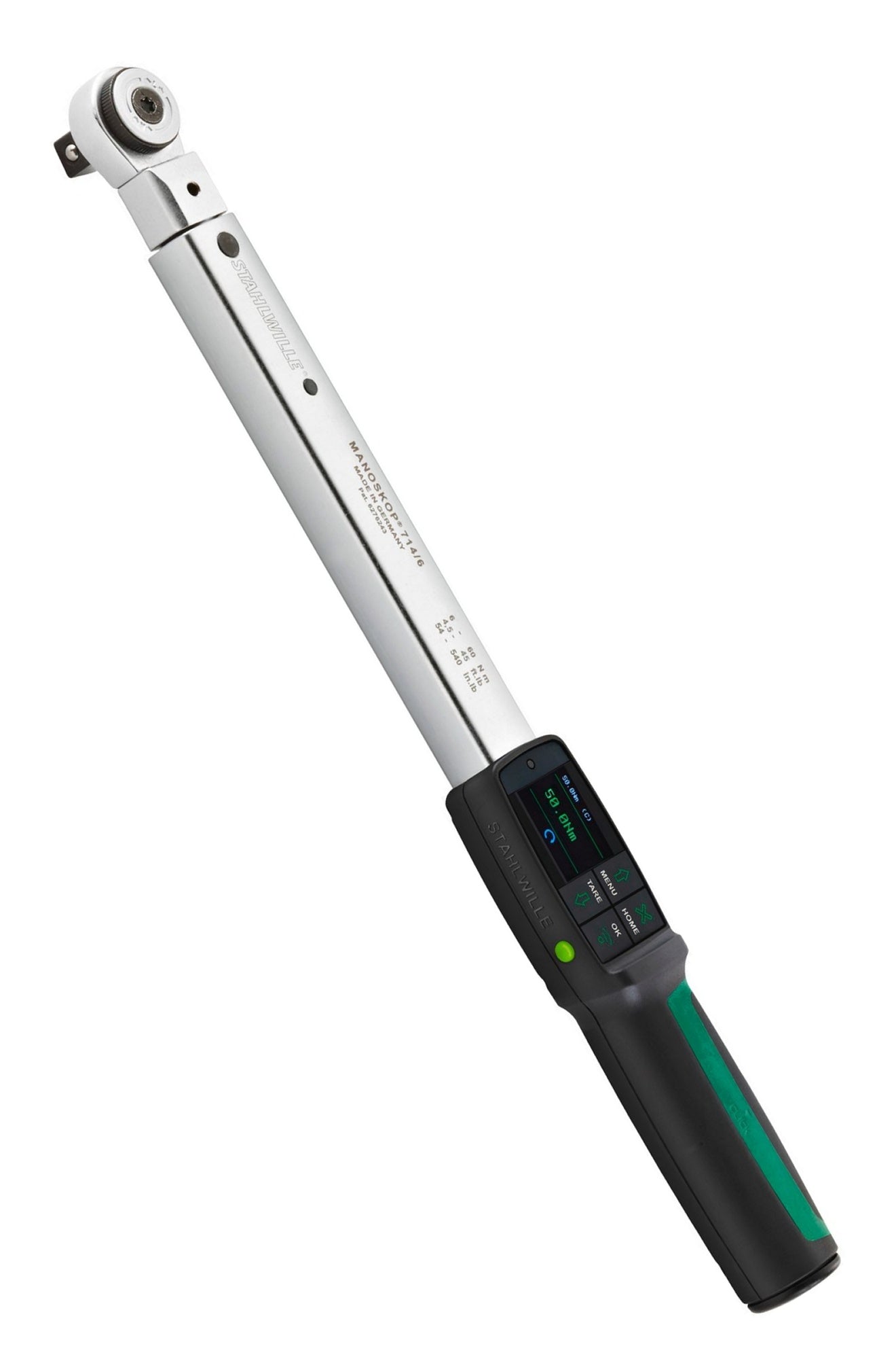 STAHLWILLE 714R/6 Drehwinkel Drehmomentschlüssel MANOSKOP® mit Einsteckwerkzeug Umschaltknarre - 96501006