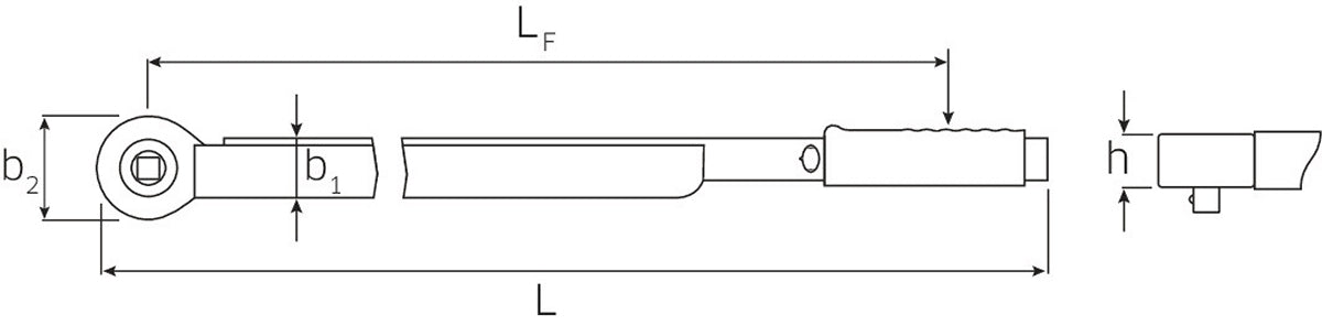 STAHLWILLE 721Nf/100 Drehmomentschlüssel mit Ratschenkopf 200-1000Nm - 96502001