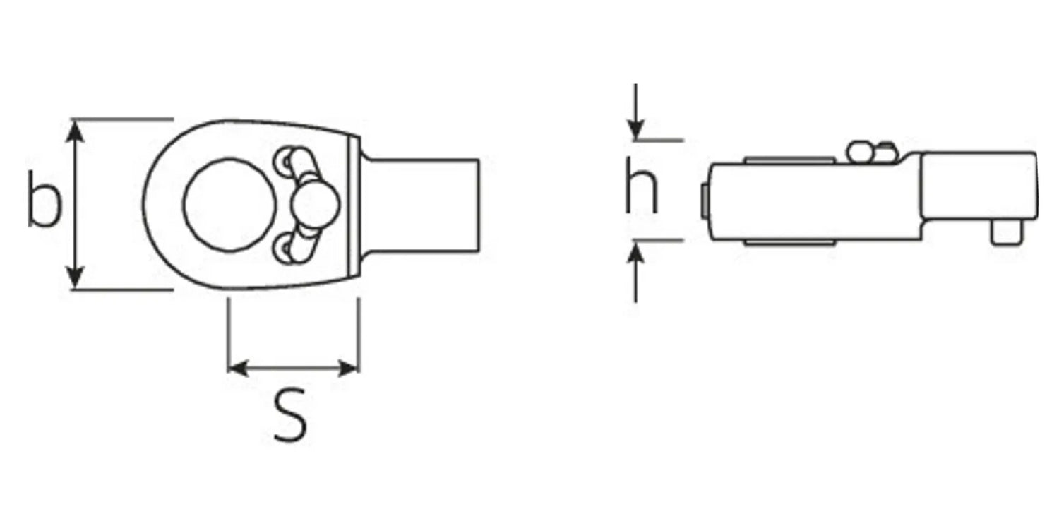 STAHLWILLE 725/B Einsteckknarre für 1/4" Bits Gr. 4 - 58255004