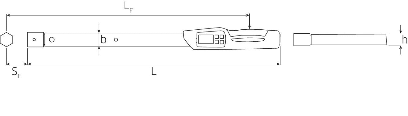 STAHLWILLE 730D/100 Drehmomentschlüssel Service/Serien MANOSKOP® 100-1000Nm - 96502100