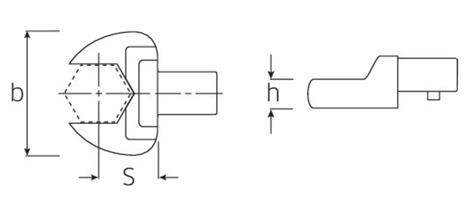 STAHLWILLE 731/10 Schlüsselweite 13mm Maul Einsteckwerkzeug 9x12mm - 58211013