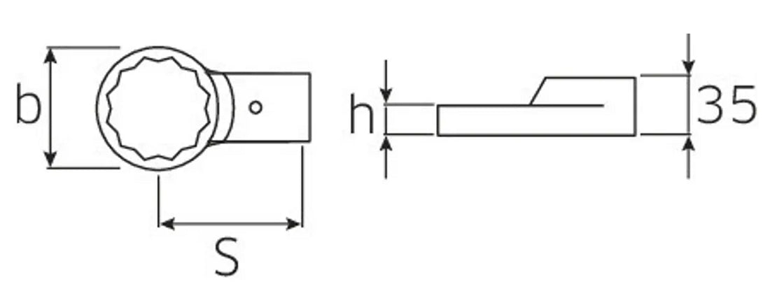 STAHLWILLE 732/80 Schlüsselweite 36mm Ring Aufsteckwerkzeug - 58228036