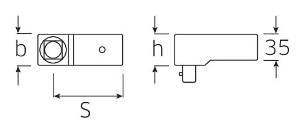 STAHLWILLE 734/80 Vierkant Aufsteckwerkzeug 20mm (3/4") Antrieb - 58240080