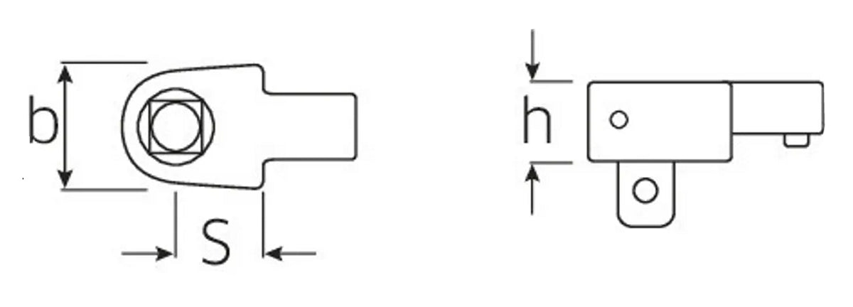 STAHLWILLE 734F Größe 4 Vierkant Einsteckwerkzeug Abtrieb 6,3mm (1/4") - 58241004
