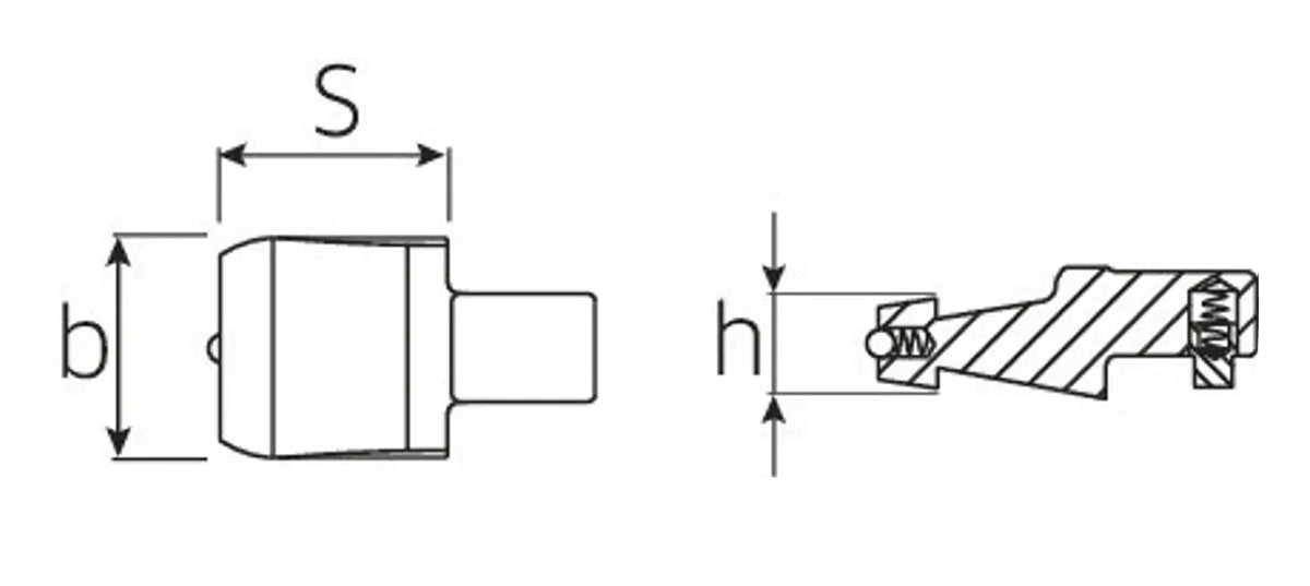 STAHLWILLE 7370/40-2 Einsteckadapter für aufschiebare Werkzeuge - 58290042