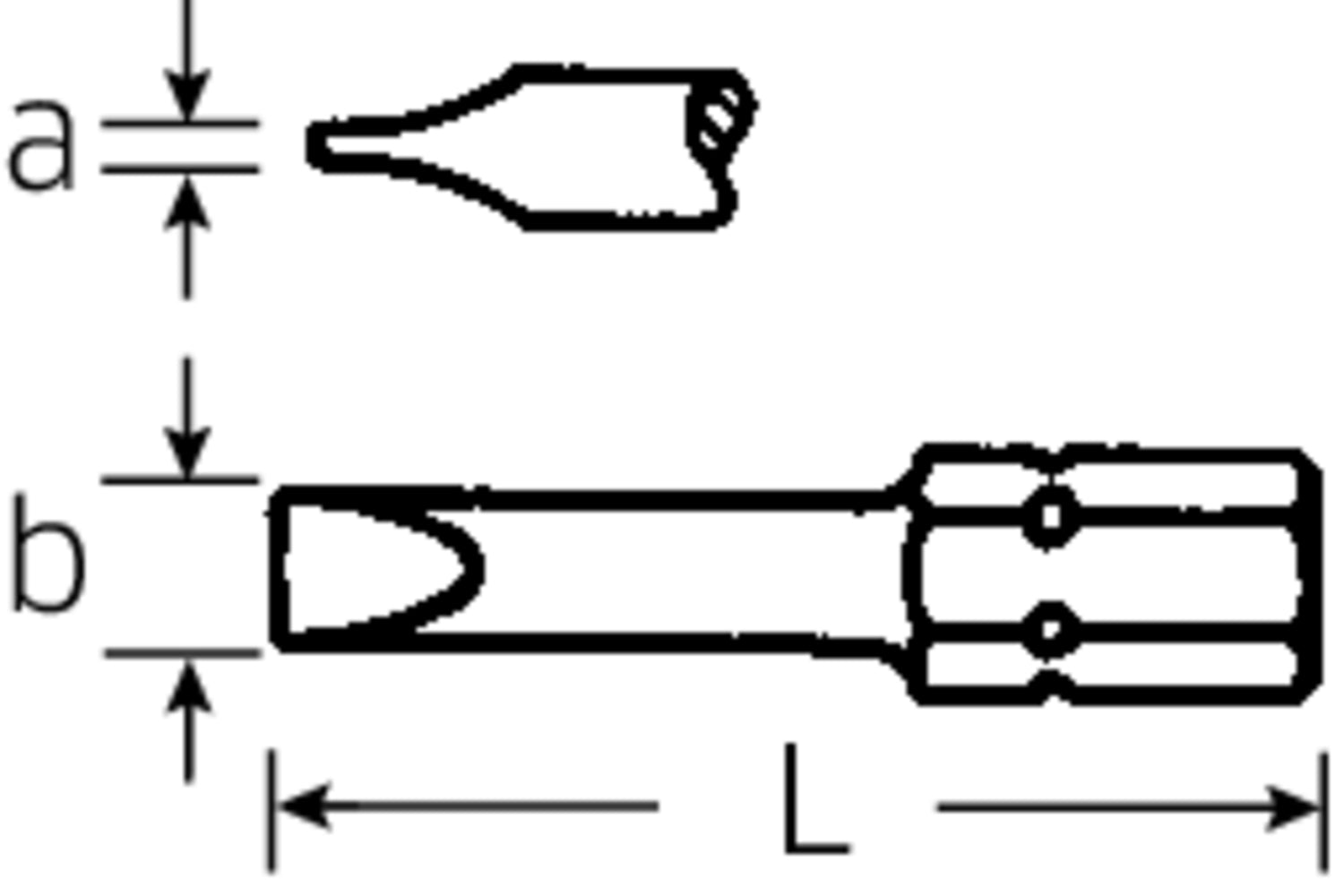 STAHLWILLE 1242 Bit für Schlitzschrauben 0,6 x 3,5mm Antrieb 6,3mm (1/4") Sechskant - 08300635