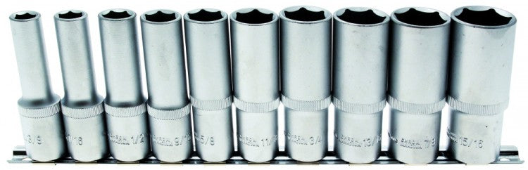 BGS 2435 ZOLL Satz Tiefbett Nüsse 9,4mm (3/8") - 23,4mm (15/16") Antrieb 12,5mm(1/2")