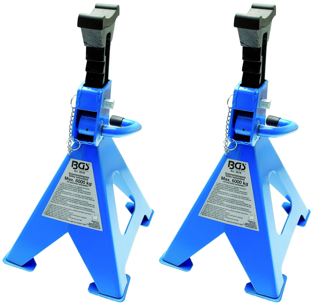 BGS 3016 Paar Unterstellböcke max. 6t / Unterstellbock Höhe 420-600mm gesamt 12t Last