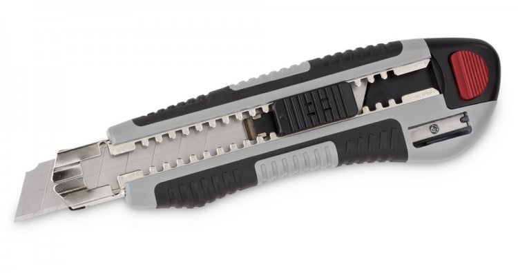 KREATOR KRT000304 Cuttermesser 18mm Klinge mit integriertem Anspitzer + Klingenspeicher