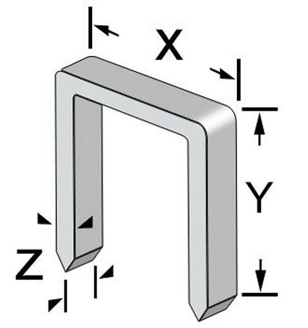 KRT301012 Tackerklammern 1.000 Stück Form A Höhe 12mm Typ 53 für Tacker