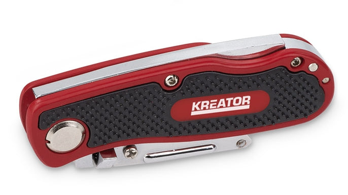KREATOR KRT000300 Faltbares Klappmesser Cuttermesser inkl. 6 Klingen