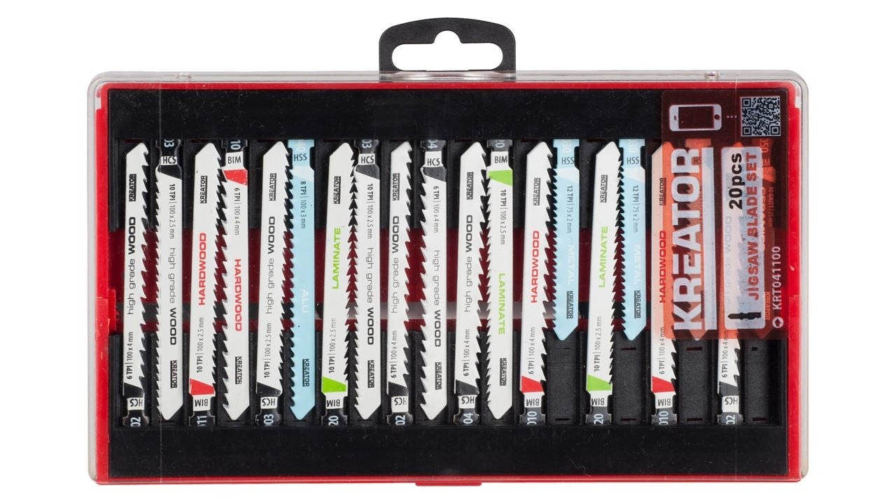 KREATOR KRT041100 Satz Sägeblatter für Stichsägen für Holz Metall Aluminium