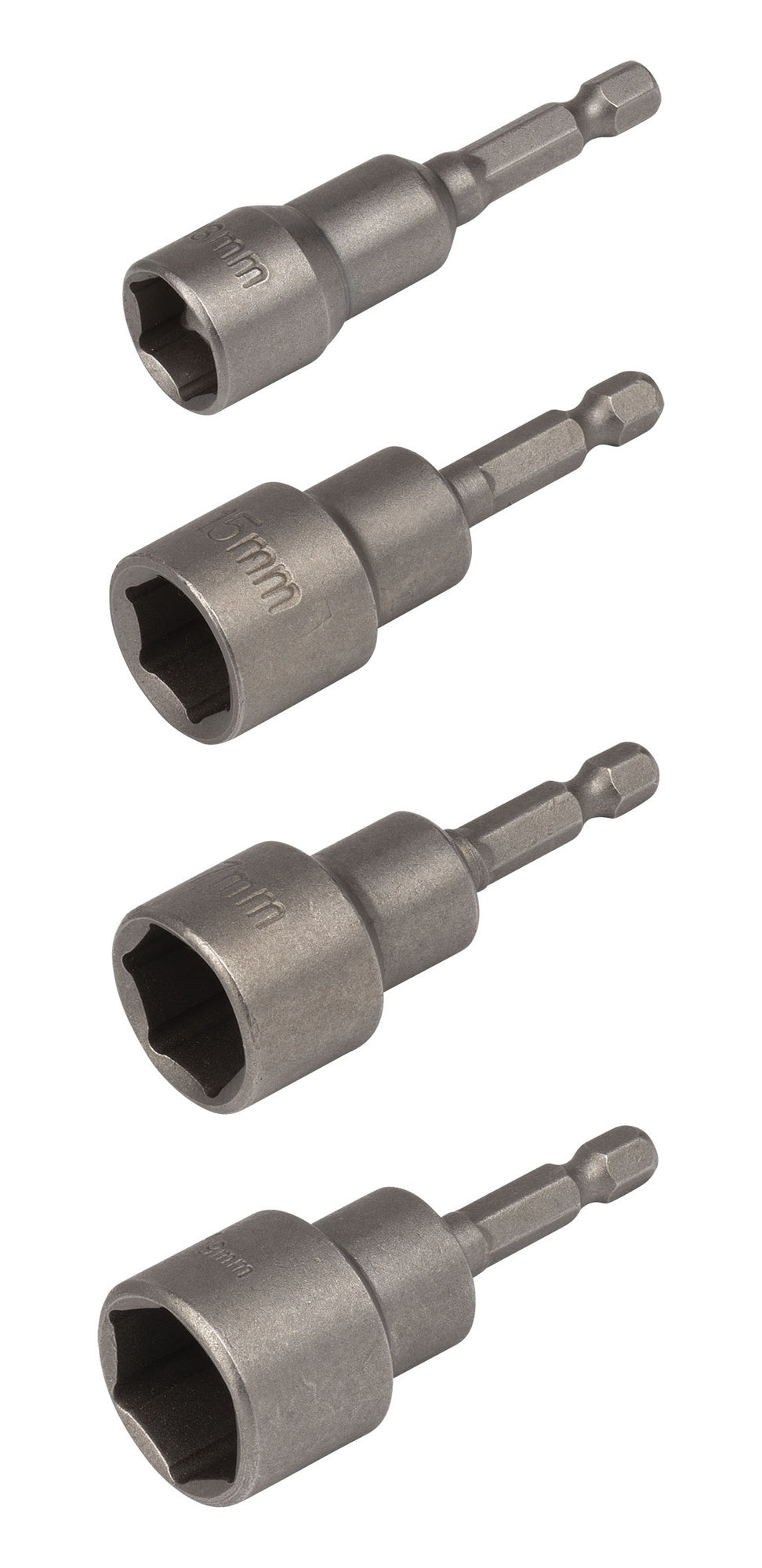 KREATOR KRT062500 Satz Steckschlüssel / Nüsse 13 - 15 - 17 - 19mm Antrieb Außensechskant 6,3 mm (1/4")