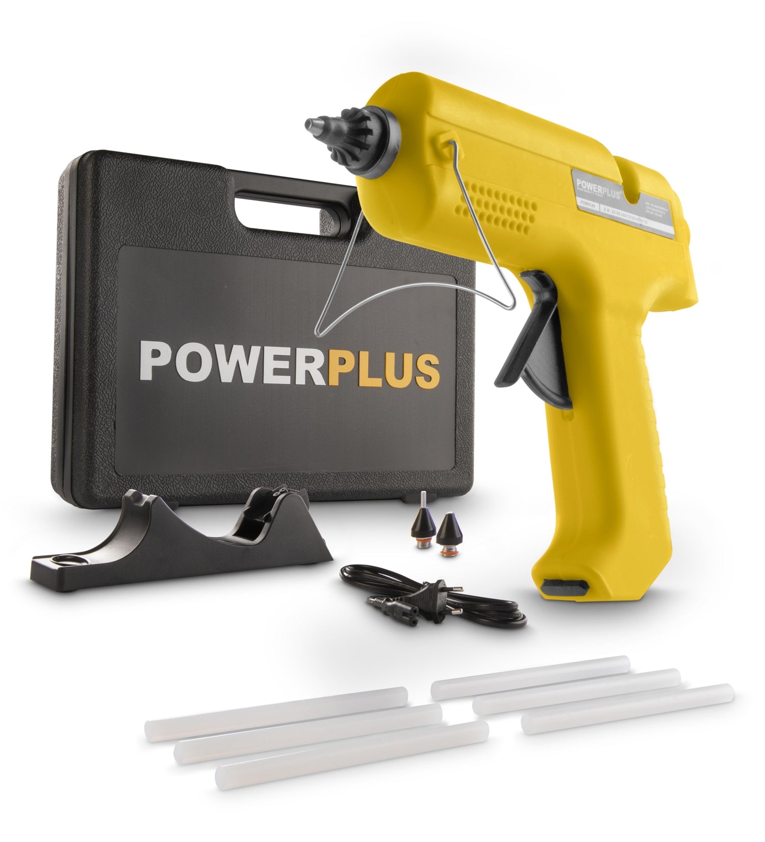 VARO PowerPlus POWX146 Heißklebepistole, schnurloses Heißklebegerät im Koffer 25Watt