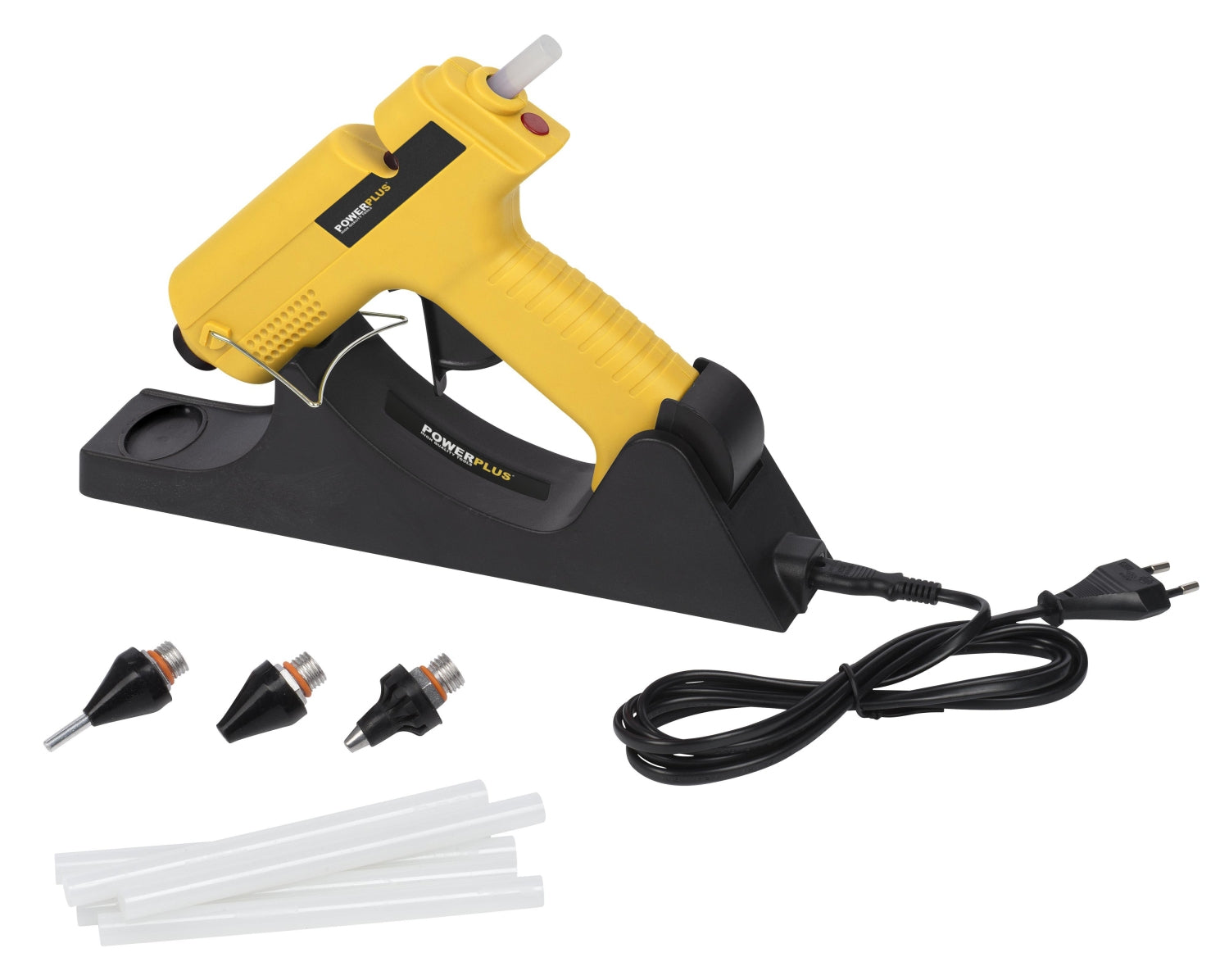 VARO PowerPlus POWX146 Heißklebepistole, schnurloses Heißklebegerät im Koffer 25Watt