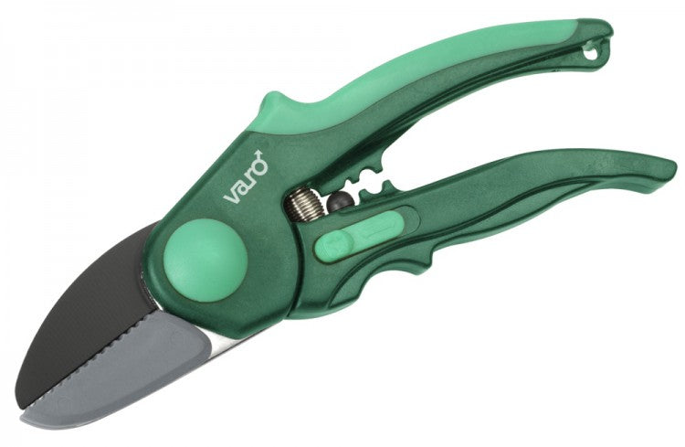 VARO VG1012 robuste Amboss Gartenschere mit Klinge aus Karbonstahl 21cm