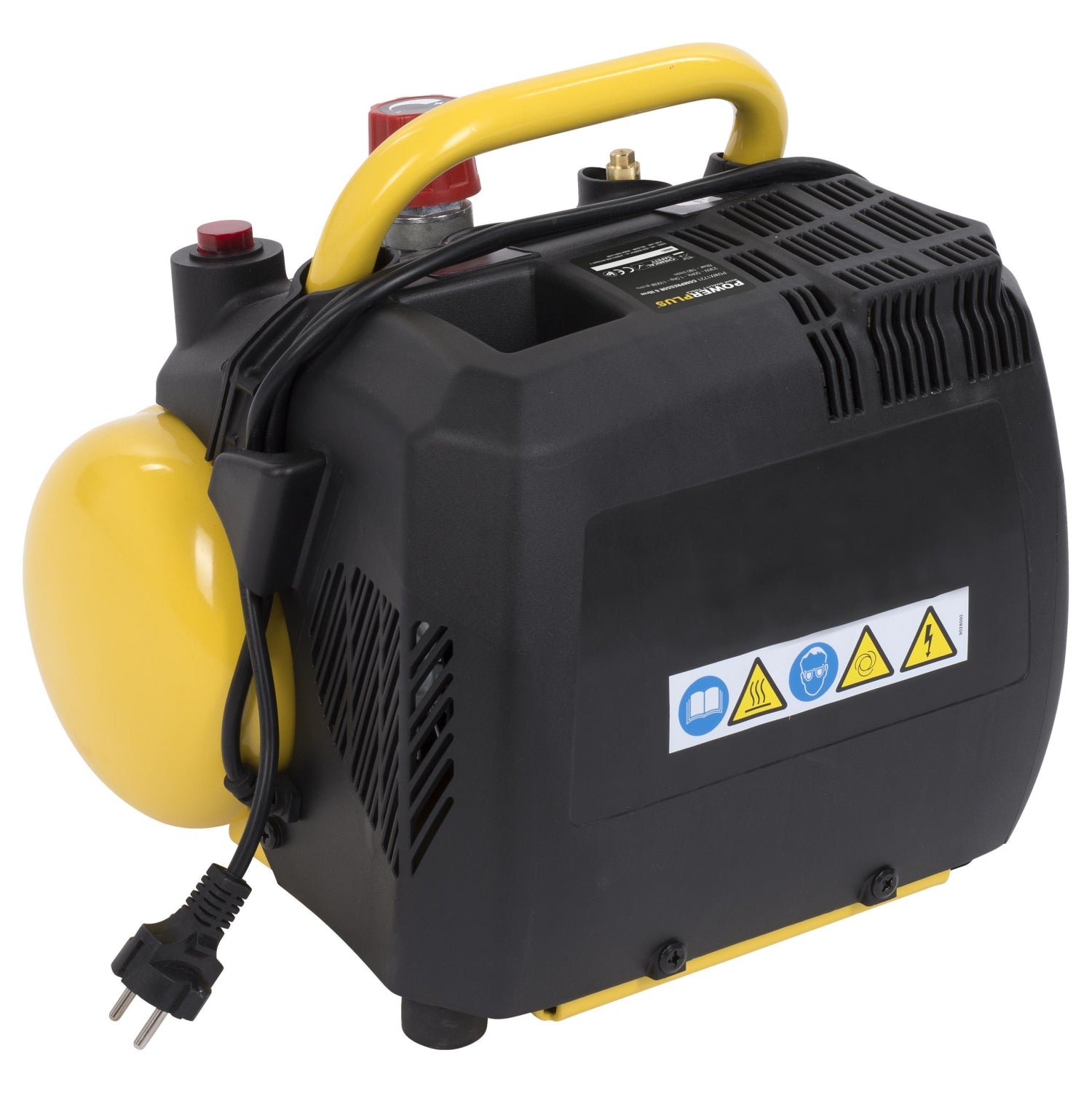 PowerPlus POWX1721 Druckluft Kompressor 6 Liter Kessel ölfrei tragbar 1100W max. 8 bar