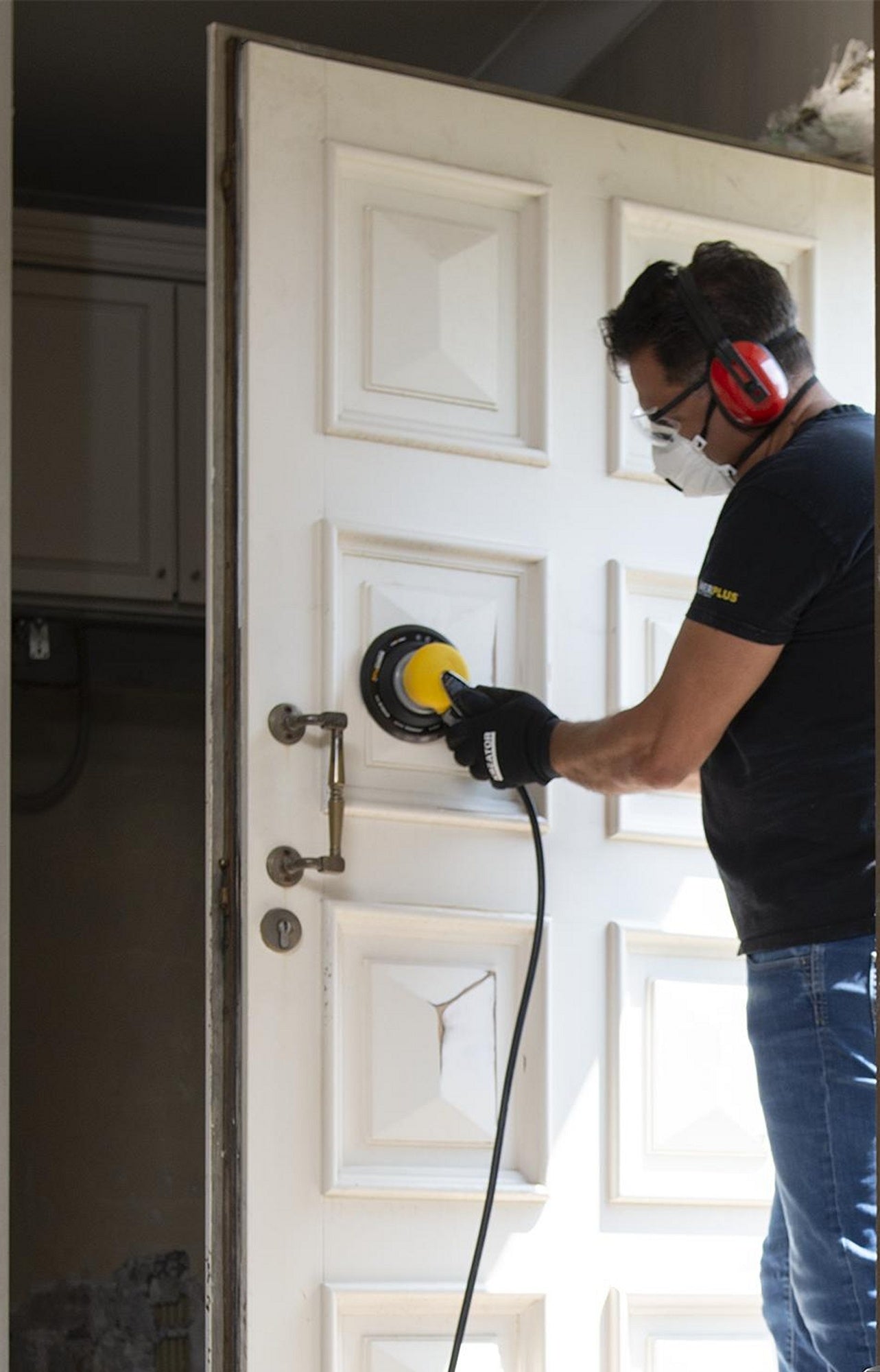 PowerPlus POWAIR0013 Druckluft Exzenterschleifer Schleifmaschine Ø150mm Hub 5mm