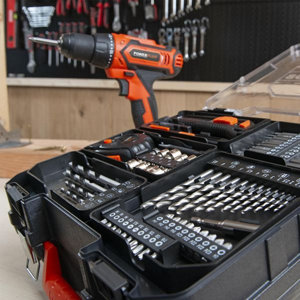 VARO POWDP15300 Powerplus Set Bohrschrauber 20V mit Akku 20V 2.0Ah und Ladegerät