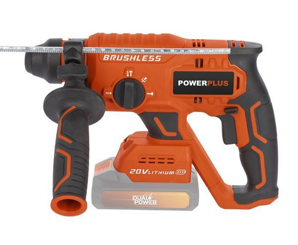 VARO POWDP15630 Set Bohrhammer bürstenlos 20V Meißel Bohrspitzen ohne Akku und Ladegerät