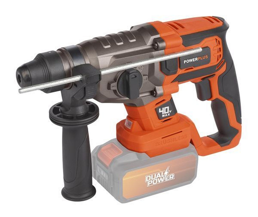 VARO POWDP15680 Powerplus Set Bohrhammer 40V bürstenlos Meißel Bohrspitzen ohne Akku und Ladegerät