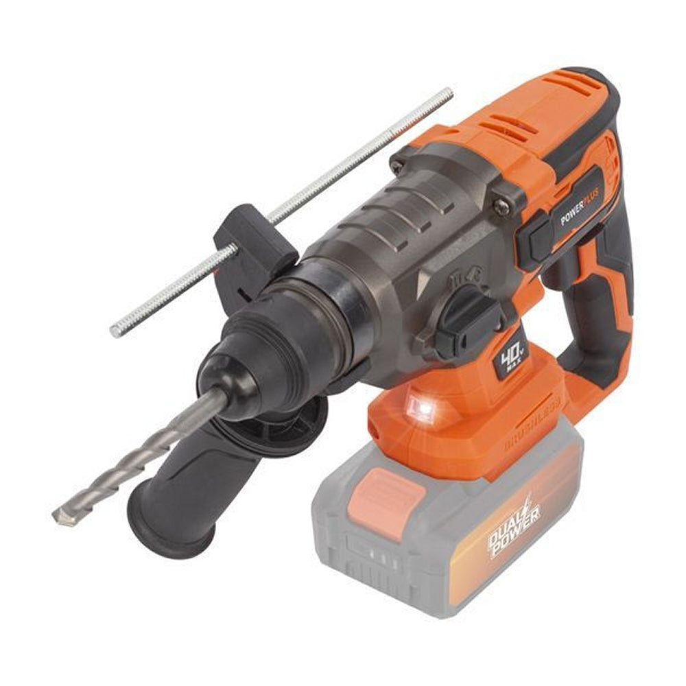 VARO POWDP15680 Powerplus Set Bohrhammer 40V bürstenlos Meißel Bohrspitzen ohne Akku und Ladegerät