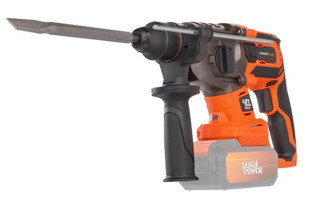 VARO POWDP15680 Powerplus Set Bohrhammer 40V bürstenlos Meißel Bohrspitzen ohne Akku und Ladegerät